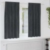 VidaXL Draperii opace cu bandă superioară, 2 buc., gri deschis catifea