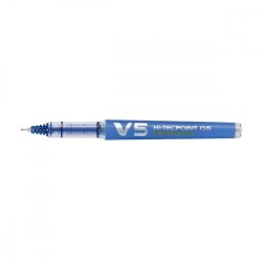 Pix cu varf Roller, Pilot, V5, Hi-Tecpoint, reincarcabil, Albastru, 0.5 mm