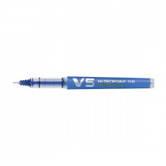 Pix cu varf Roller, Pilot, V5, Hi-Tecpoint, reincarcabil, Albastru, 0.5 mm