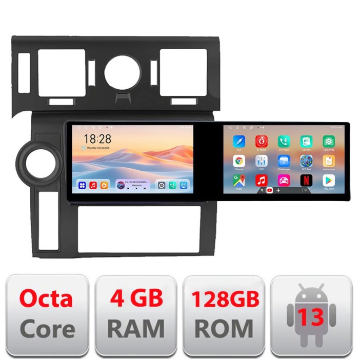 Navigatie Hummer H2 2008-2010 Edotec 2 ecrane 8 core 4+128 21.6 inch Incell android Wifi 5Ghz gps internet CarStore Technology