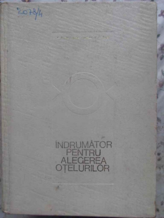INDRUMATOR PENTRU ALEGEREA OTELURILOR-V. MICLOSI, N. POPESCU, N. STERE
