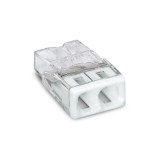 Conector Wago 24A 2273-202, compact, pentru 2 conductori unifilari, maxim 2.5 mmp, set 100 bucati