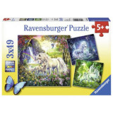 Puzzle Unicorni, 3X49 Piese, Ravensburger