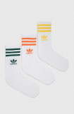 Adidas Originals șosete 3-pack culoarea alb IU2661