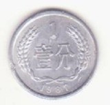 China 1 fen 1987