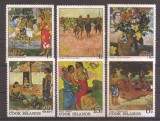 Insulele Cook 1967-Picturile polineziene ale lui Gauguin,serie+colita,4 poze,MNH, Nestampilat