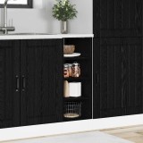 vidaXL Culoar de bază pentru bucătărie cu raft Riga Stejar negru 876650