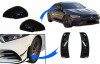 Capace Oglinzi cu Grila Aripa Aerisiri Laterale Mercedes A-Class W177 (05.2018-2022) V177 (09.2018-2022) Night Package Look Performance AutoTuning, KITT