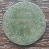 (M1104) MONEDA FRANTA - 5 CENTIMES 1796 (L&#039;AN 5),LIT. A (PARIS), PRIMA REPUBLICA, Europa