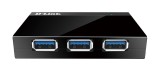 HUB extern D-LINK, porturi USB: USB 3.0 x 4, conectare prin USB 3.0, alimentare retea 220 V, negru, &quot;DUB-1340&quot; (timbru verde 0.8 lei)