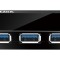 HUB extern D-LINK, porturi USB: USB 3.0 x 4, conectare prin USB 3.0, alimentare retea 220 V, negru, &quot;DUB-1340&quot; (timbru verde 0.8 lei)