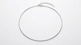 Cumpara ieftin COLIER CHOKER ARGINT 925 RIGID MINIMALIST MODEL SNAKE SEMI RIGID