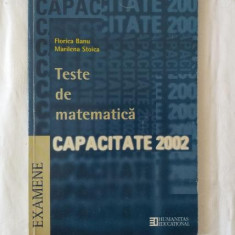 F. Banu M. Stoica - Teste de matematica - Capacitate 2002