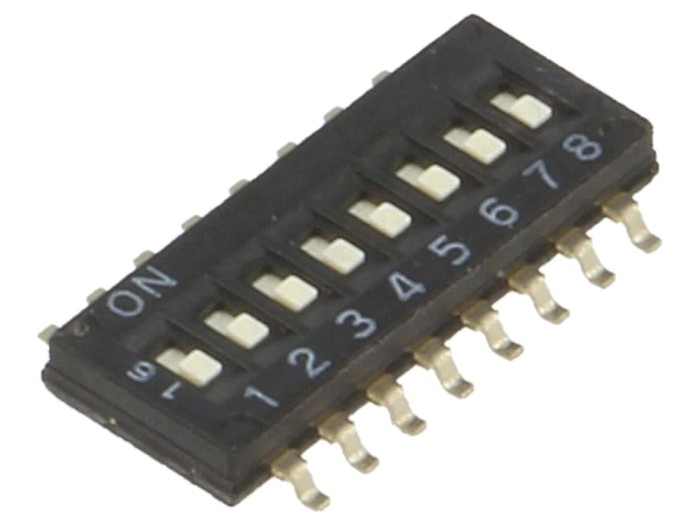 Comutator DIP-SWITCH 8 secțiuni SMT