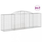 Cumpara ieftin Cosuri gabion arcuite 17 buc, 300x50x100/120cm, fier galvanizat