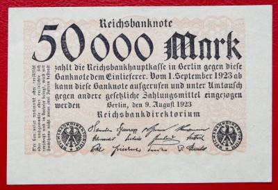 Germania 50.000 50000 MARK 1923 stare foarte buna ** foto