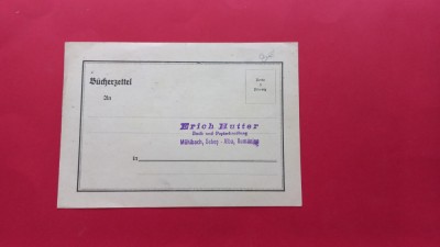 Sebes Muhlbach Formular de Comanda 1927 foto