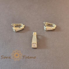 Set Sigiliul Puterii cu cristale zirconia - placat 14k