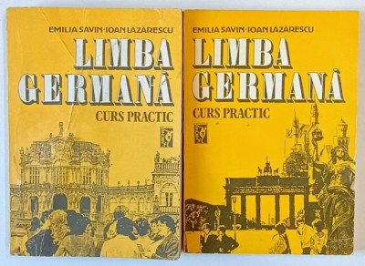 LIMBA GERMANA - CURS PRACTIC , VOLUMELE I - II de EMILIA SAVIN si IOAN LAZARESCU , 1992 *MICI DEFECTE foto