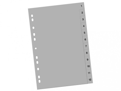 Index plastic 1-12 foto