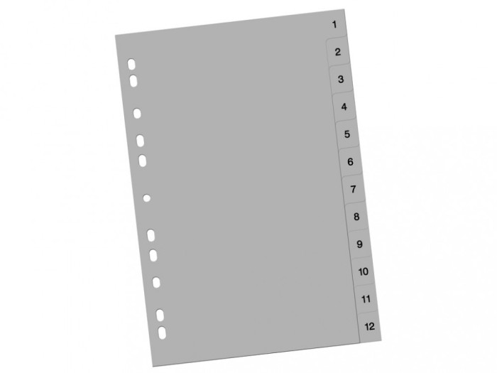Index plastic 1-12