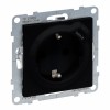 Priza schuko simpla 2P+T cu USB tip C Legrand Suno negru 721429