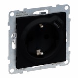 Cumpara ieftin Priza schuko simpla 2P+T cu USB tip C Legrand Suno negru 721429