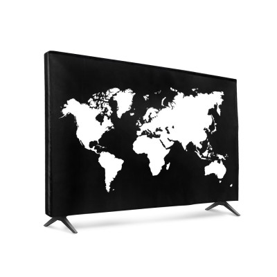 Husa de praf pentru televizor 32 inch, Kwmobile, Negru/Alb, Textil, 52795.02 foto