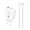 &Icirc;ncărcător de perete A6MaxL 20W USB-A USB-C cu cablu USB-C - USB-C de 1m - alb