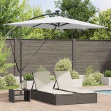 vidaXL Parasol banana cu brațe Nisipiu 294 x 200 x 254 cm 42003391