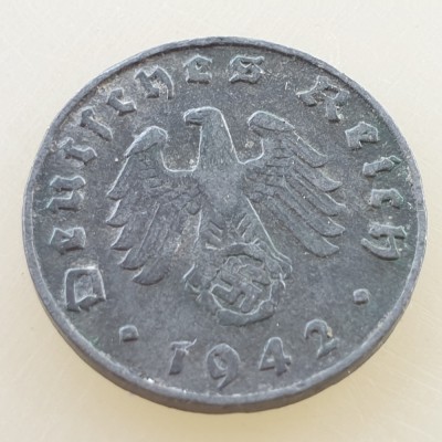 Germania 1 reichshpfennig 1942 B (Viena) foto