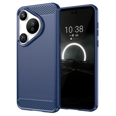 Husa pentru Huawei Pura 70 - Techsuit Carbon Silicone - Blue foto