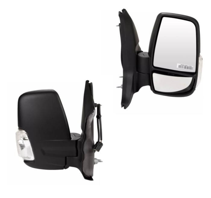 Oglinda usa exterioara FORD TRANSIT/TOURNEO, 10.2019-, dreapta, View Max, reglare electrica; texturat; cu incalzire; versiune scurta; convexa; crom;