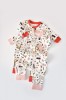 Set 2 salopetele cu maneca lunga si pantaloni lungi cu fermoar - 100%bumbac organic - Portocaliu si Pudra, BabyCosy (Marime: 9-12 luni)