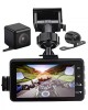 Camera de Actiune pentru Motocicleta, Vedere Fata Spate, Waterproof, Monitorizare parcare, 720P, Video in bucla, 32GB, Versatyx