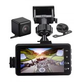 Camera de Actiune pentru Motocicleta, Vedere Fata Spate, Waterproof, Monitorizare parcare, 720P, Video in bucla, 32GB, Versatyx
