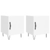 Noptiere, 2 buc., alb, 40x40x50 cm, lemn compozit, DKD Home Decor