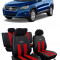 Huse scaune auto piele si textil Volkswagen Tiguan (2007-2011) Rosu