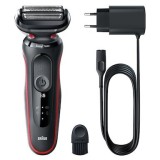 Aparat de ras electric Braun Series 5 50-R1000s, Wet&amp;amp;Dry, Rosu/Albastru