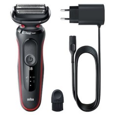 Aparat de ras electric Braun Series 5 50-R1000s, Wet&amp;amp;Dry, Rosu/Albastru