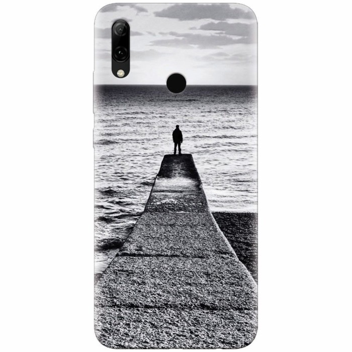 Husa silicon pentru Huawei P Smart 2019, Abstract Dock Man Grey
