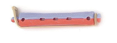 Set 12 bucati bigudiuri din plastic cu elastic pentru permanent Rosu &amp;Albastru 60 mm x grosime 10 mm