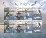 Polonia 2003 - Păsări, fauna WWF, minicoala neuzata