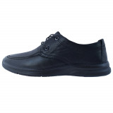 Pantofi barbati, din piele naturala, marca Mels, 717396-01-Q-143, negru