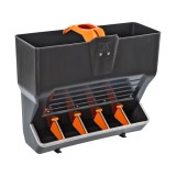 Hrănitoare automată purcei Kerbl 120 litri, plastic rezistent, 5 puncte hranire, dozare precisa furaj uscat