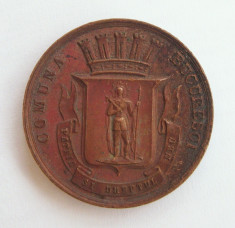 Medalie 1893 marturie botez Carol II Principe Comuna Bucuresci foto