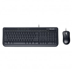 Kit Tastatura + Mouse Microsoft Wired Desktop 600 USB Negru foto