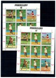 Paraguay 1986 - Jucători de tenis, sport, minicoli neuzate