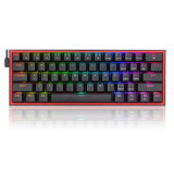 Cumpara ieftin Tastatura gaming mecanica Redragon Fizz neagra iluminare RGB switch-uri rosii