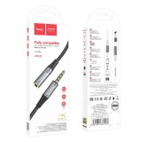 Cablu AUX Hoco Jack 3.5 mm Male la Jack 3.5 mm Female, UPA20, 2 m, Negru